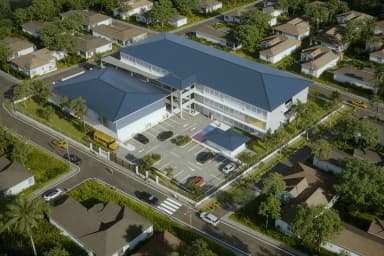 Centro Educativo Bilingüe Rómulo Arrocha: visualización aérea del conjunto.