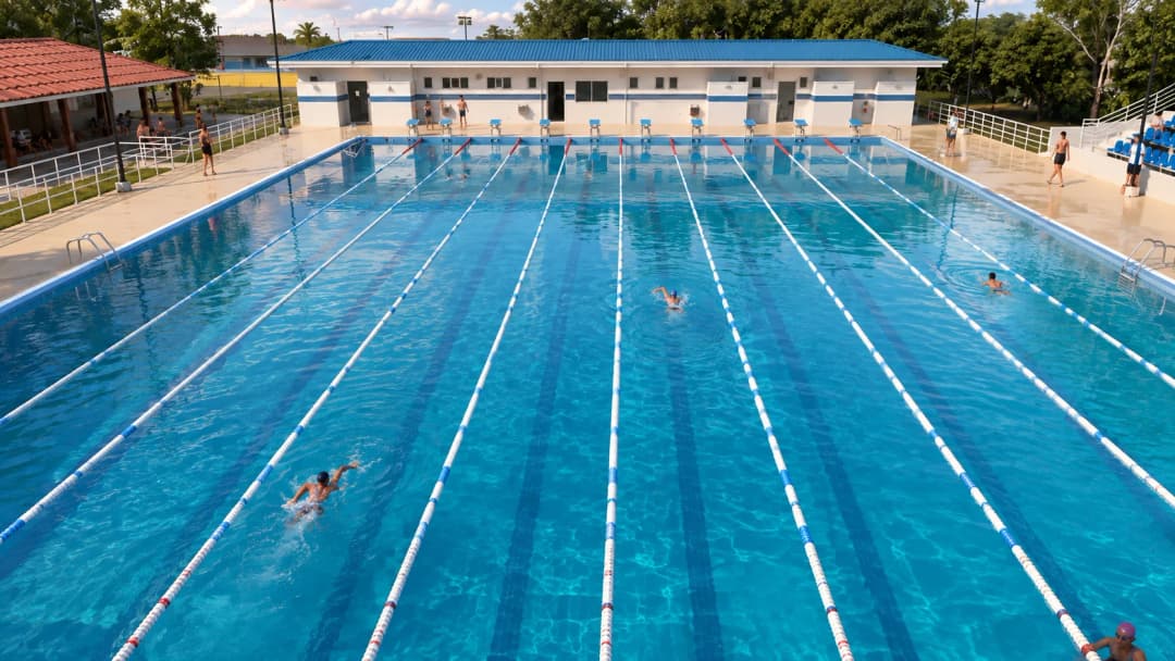 Imagen de presentación de la piscina del Instituto Superior Policial, proporcionada por CTL.