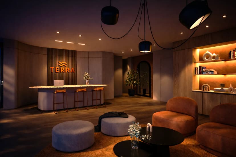 Visualización del promotor del lobby de P.H. Terra.