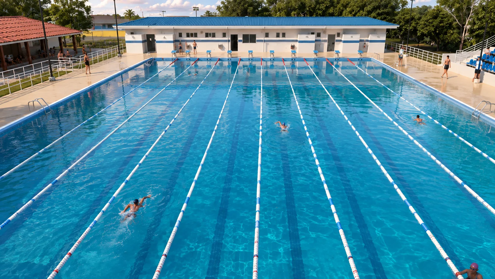 Imagen de presentación de la piscina del Instituto Superior Policial, proporcionada por CTL.